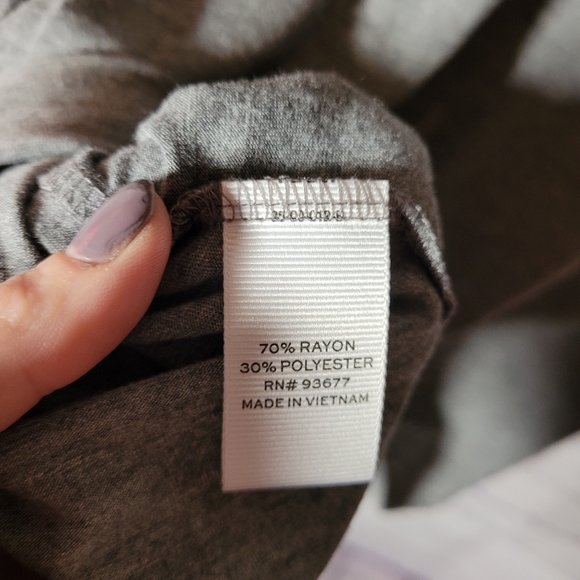 Women's Gray Solid Stylus Size 2X Basics Tunic Top - Picture 4 of 4